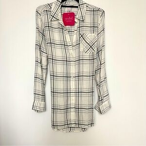Maternity light plaid top